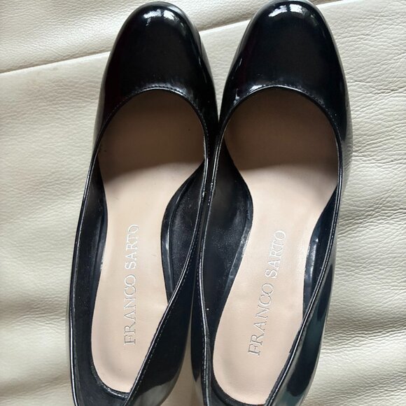 Franco Sarto Patent Black Pumps - Picture 2 of 5